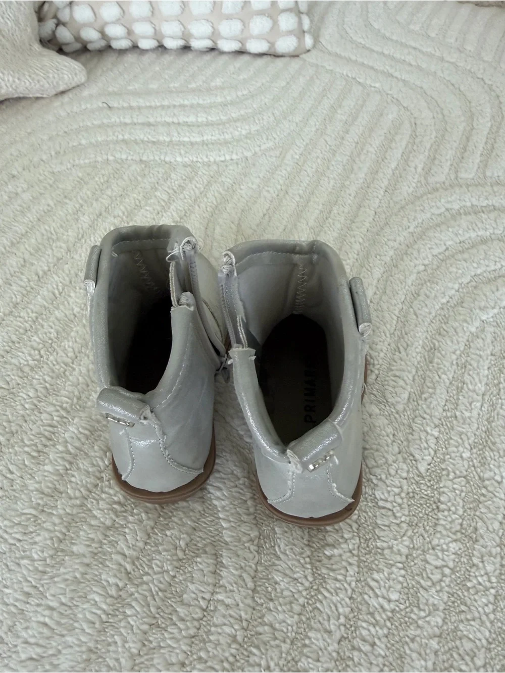 Metallic Silver Kids' Western Booties- size 5- Preloved